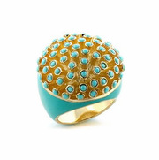 Уникальное бирюзовое кольцо,  меняющие цвет - Одуванчик