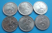 5 копеек С-П  набор из 6 монет