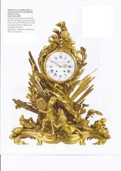 Настольные бронзовые часы стиля Людовика XV