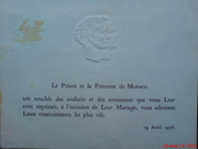 Приглашение на свадьбу князя Монако Ренье