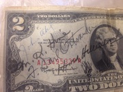 Продам,  купюру 2 доллара,  1963 года,  с автографами 
