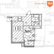 Продажа 1-комнатной квартиры в ЖК Квартал 38А со скидкой 918 тыс. рубл