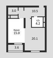 В ЖК Розмарин продаю однокомнатную квартиру на 4 этаже