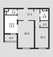 В ЖК Розмарин продаю 2-комнатную квартиру на 11 этаже