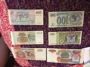 Банкноты 93 года,  100р,  500р,  5000.