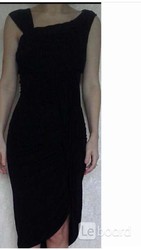 Платье футляр новое sisley 44 46 м черное сарафан вискоза миди длина п