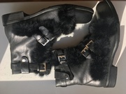 Ботинки новые мужские зима кожа черные 43 размер сапоги внутри овчина 